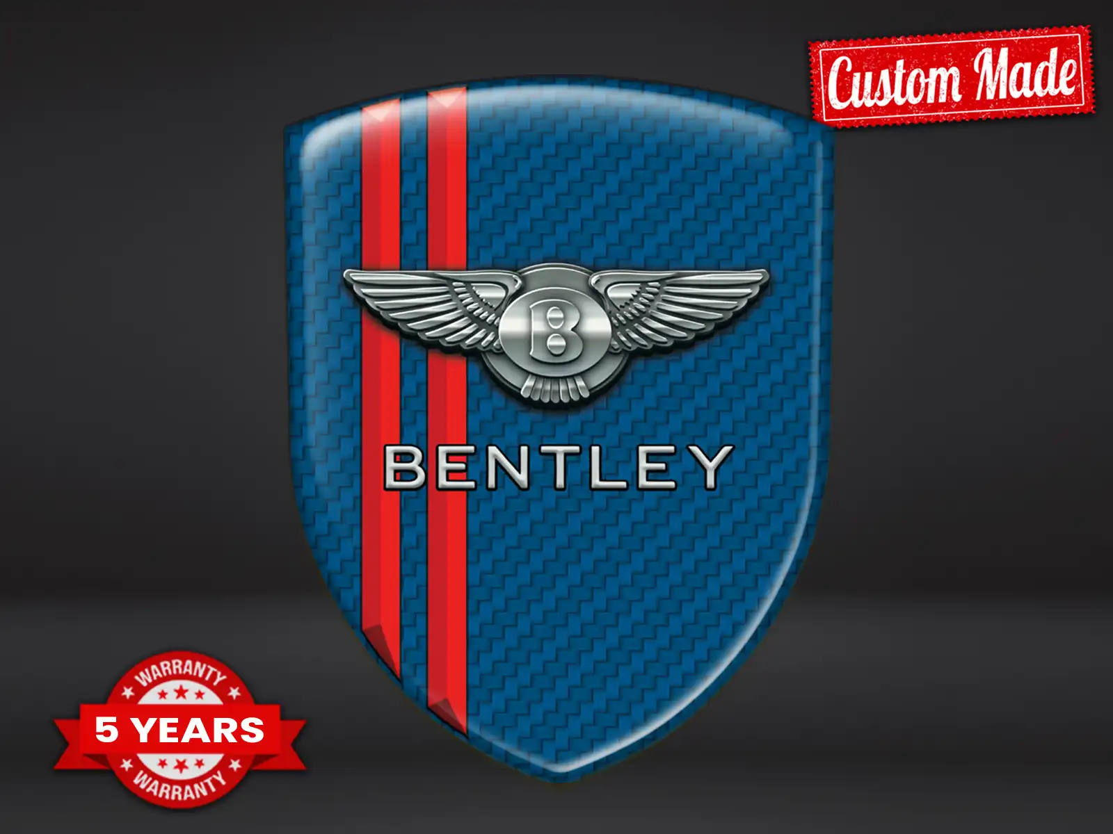 Bentley Badge Automobilistici Design Max Chic Pro Durevoli